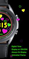 Black Colorful Heart_Watchface Screenshot 2