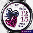 Black Pink Heart_Watchface Zeichen