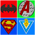 Pop it superhero fighter 3D icon