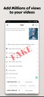 Fake TkTk - Followers, Views Plakat