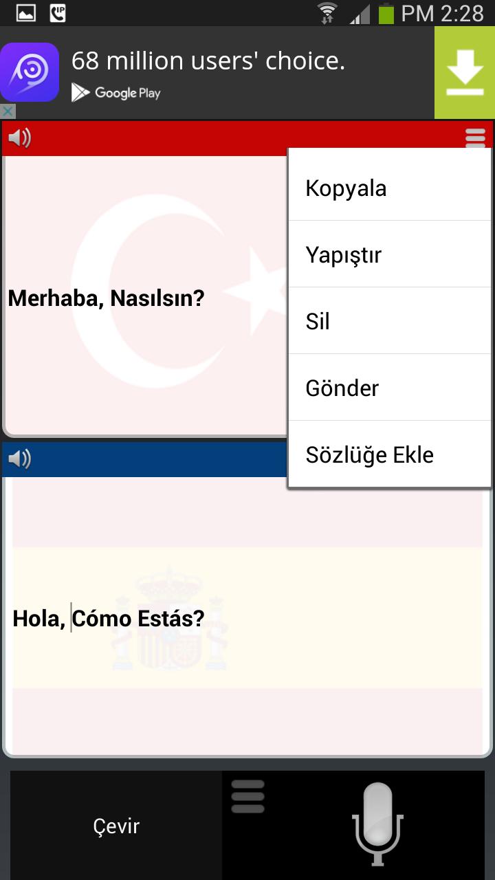 Android Icin Turkce Ispanyolca Ceviri Apk Yi Indir