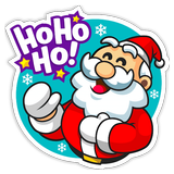 Funny Santa Claus Stickers WAS