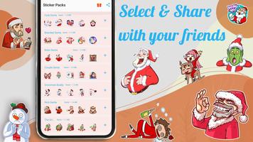 Funny Santa Claus Stickers WAS پوسٹر