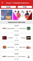 Dream11 Big Bash Cricket Predictions & Pro Kabaddi capture d'écran 2