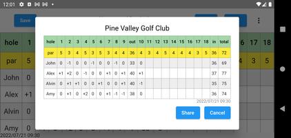 Golf Scorecard imagem de tela 2