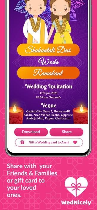 Shaadi & Engagement Card Maker by Wednicely screenshot 5