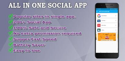 All in One Social Media App Affiche