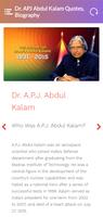 Dr APJ Abdul Kalam Quotes and Biography スクリーンショット 2