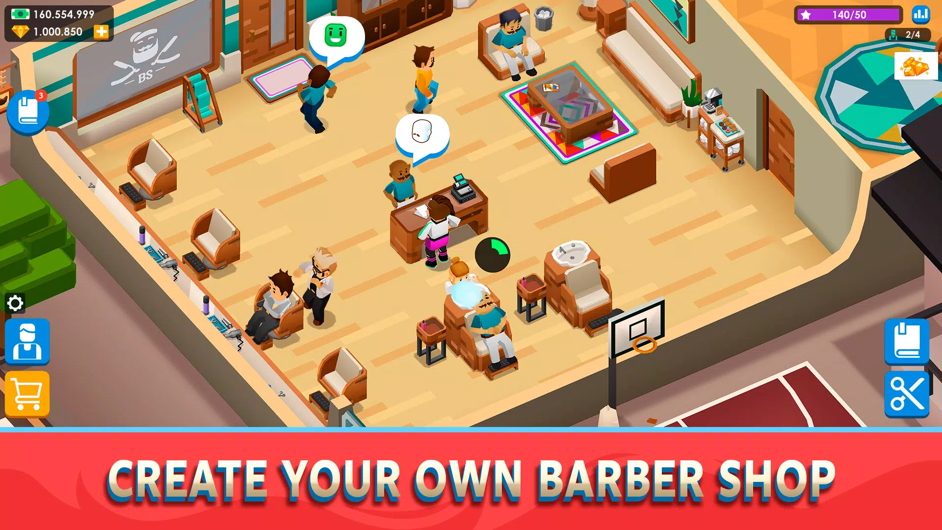 Idle Barber Shop Tycoon - Game, android gameplay, game review