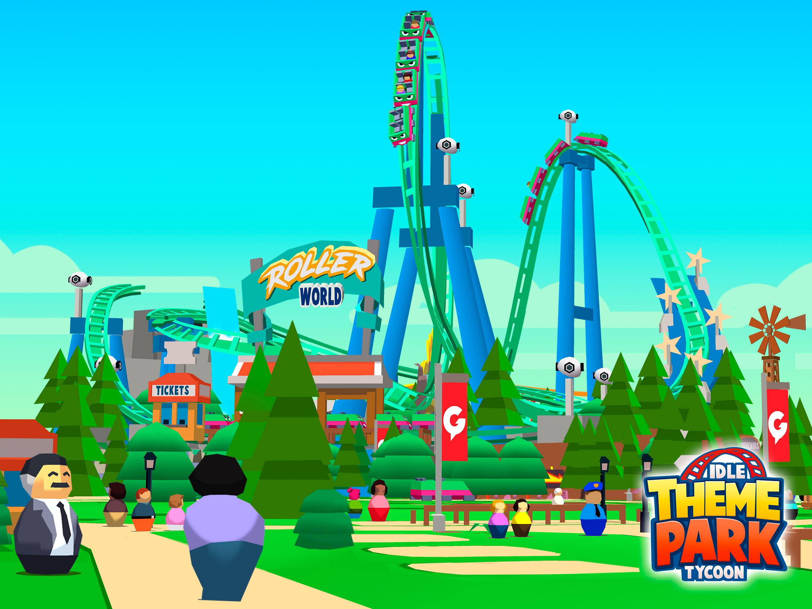 2 развлечение игра. Theme Park Tycoon. Idle Park Tycoon. Theme Park Tycoon 1. Idle Theme Park.