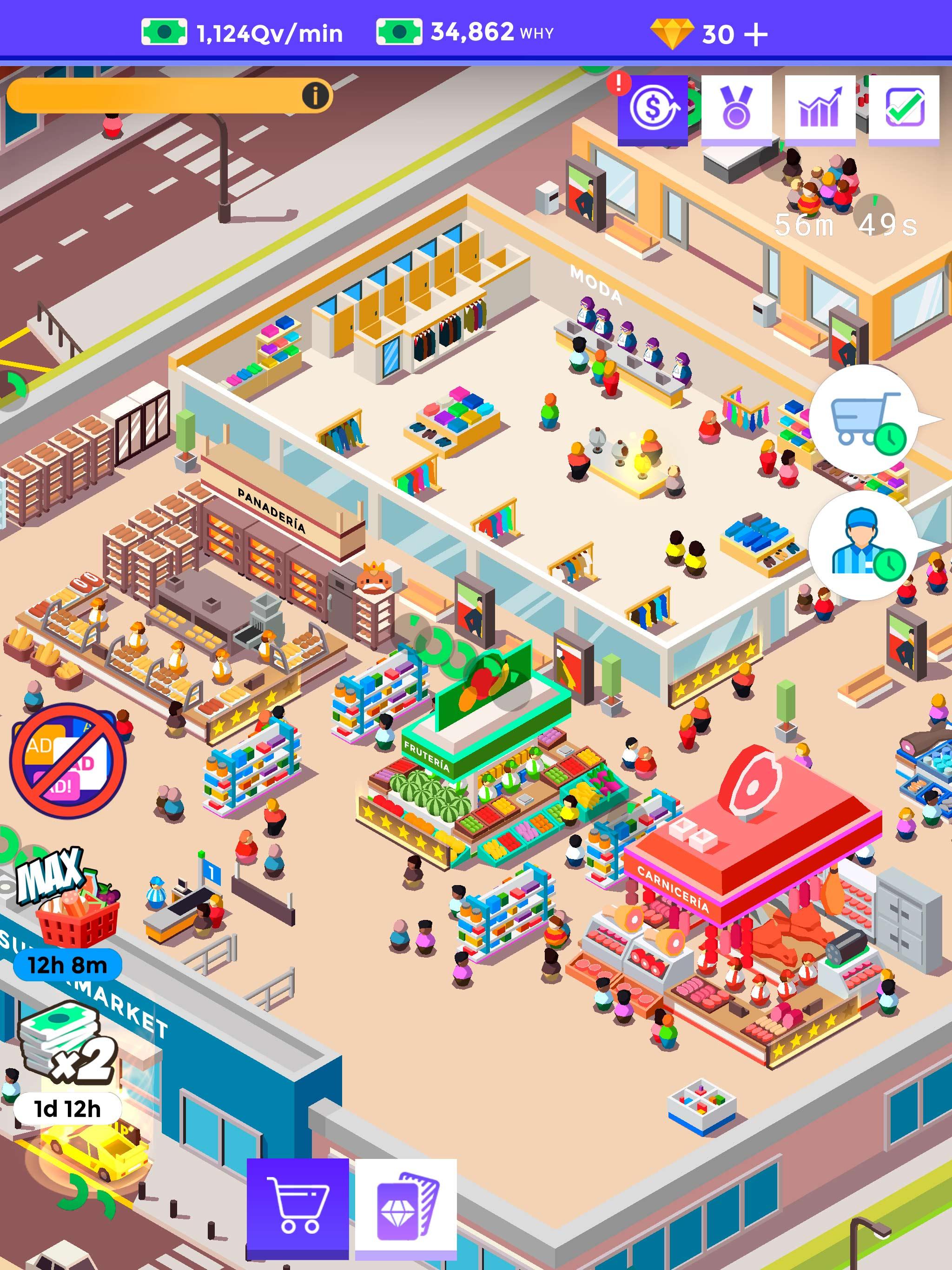 Idle supermarket tycoon shop