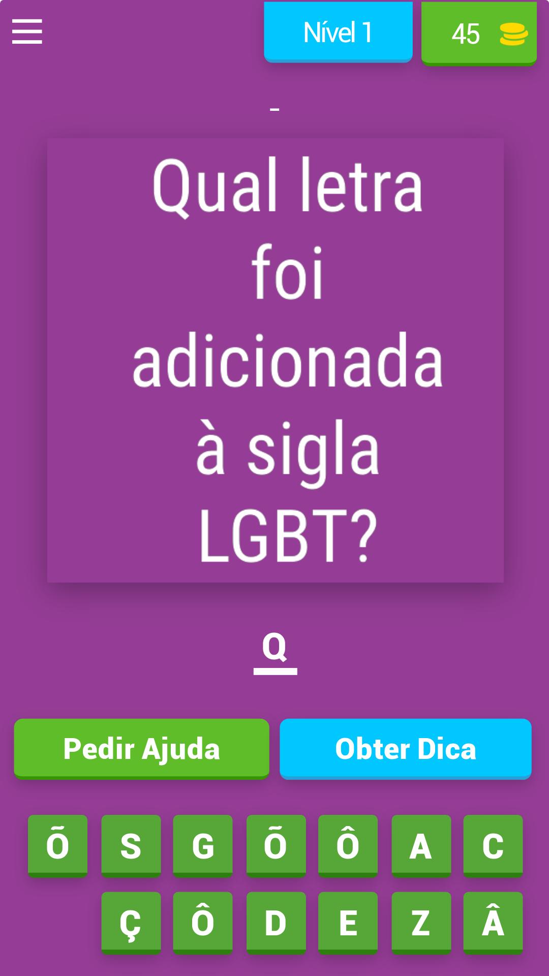 Um quiz LGBT aleatório