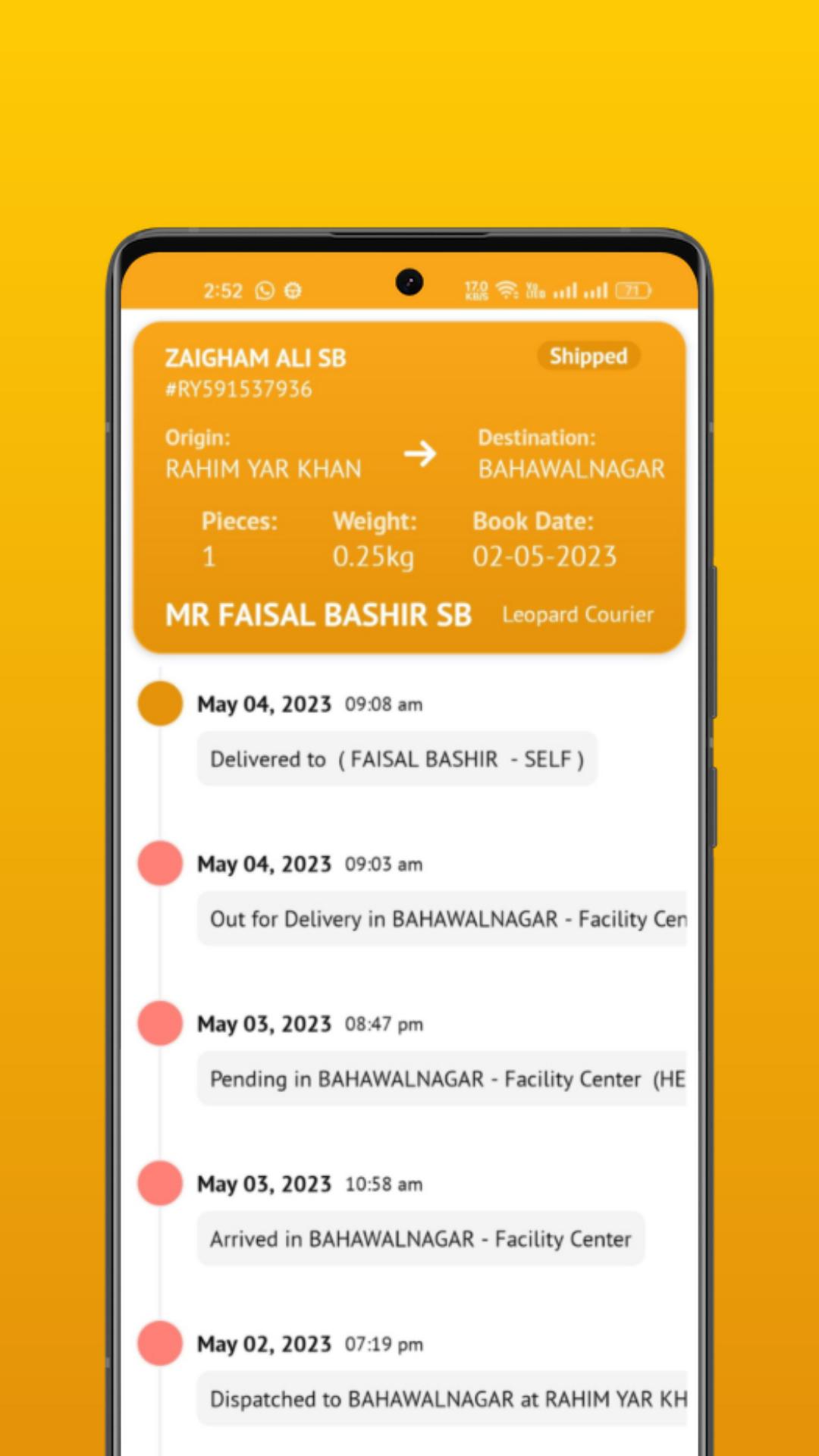 Leopard Courier Tracking APK للاندرويد تنزيل