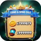 Free Spins and Coins Calc For Coin Piggy Master icône