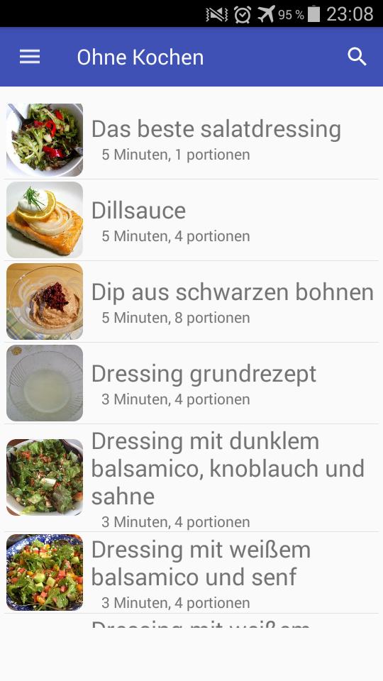 Rezepte ohne Kochen in Deutsch kostenlos offline for Android - APK Download