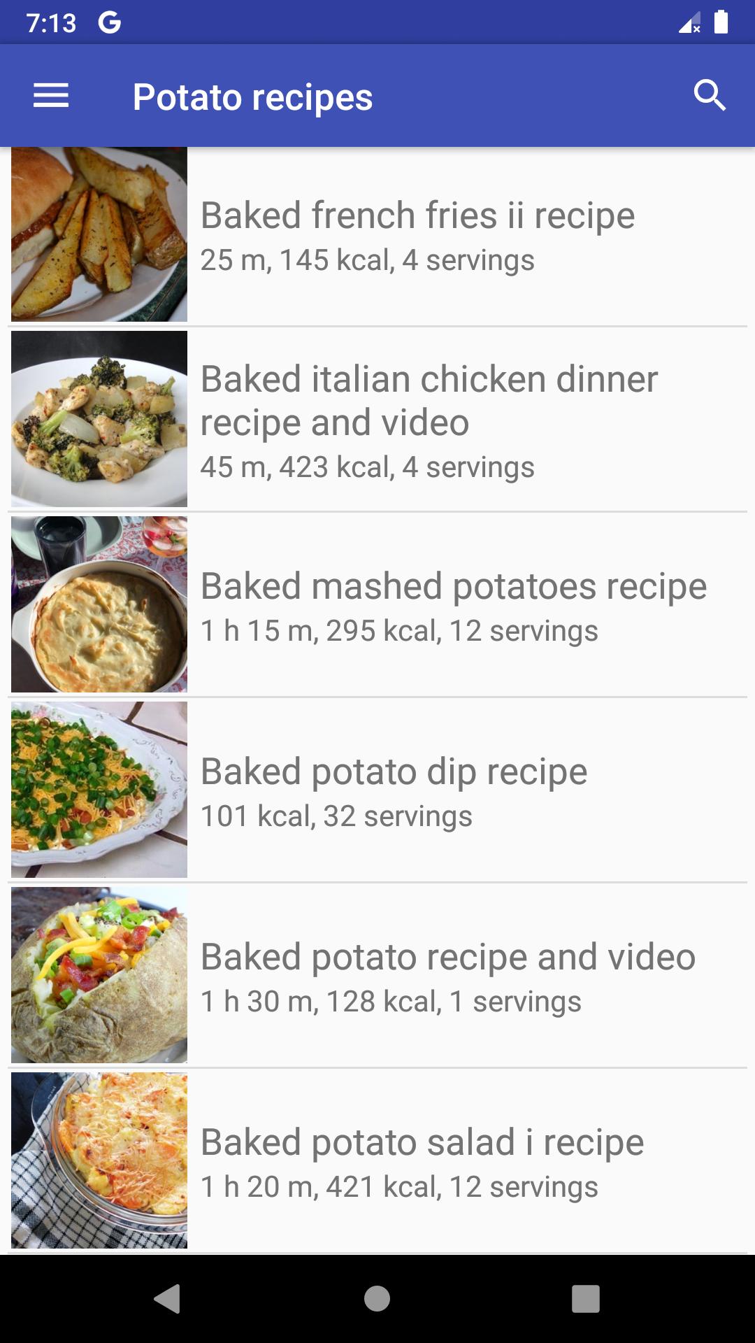 Potato Recipes For Android Apk Download - potato and chicken food roblox