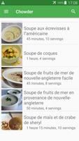 Chowder avec calories recettes en français. Screenshot 2