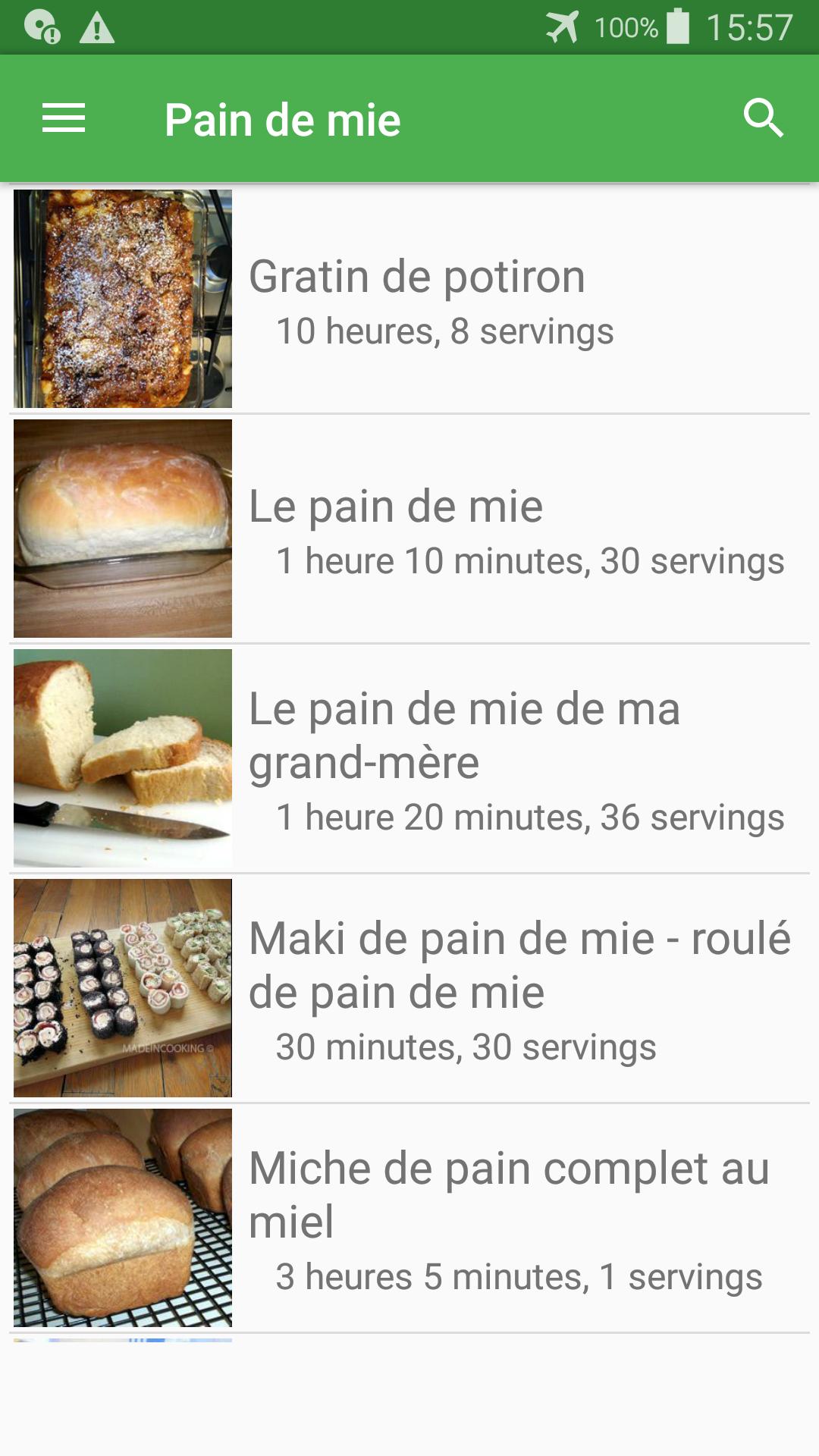 Pain De Mie Avec Calories Recettes En Francais For Android Apk