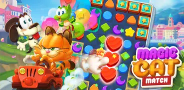 マジックキャットマッチ : ネコのマッチ3パズル