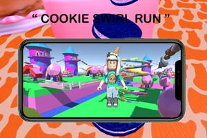 Run Cookie swirl roblox's Rainbow mod obby Poster
