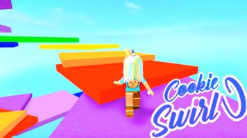 Cookie Swirl Parkour Obby Game Ekran Görüntüsü 1