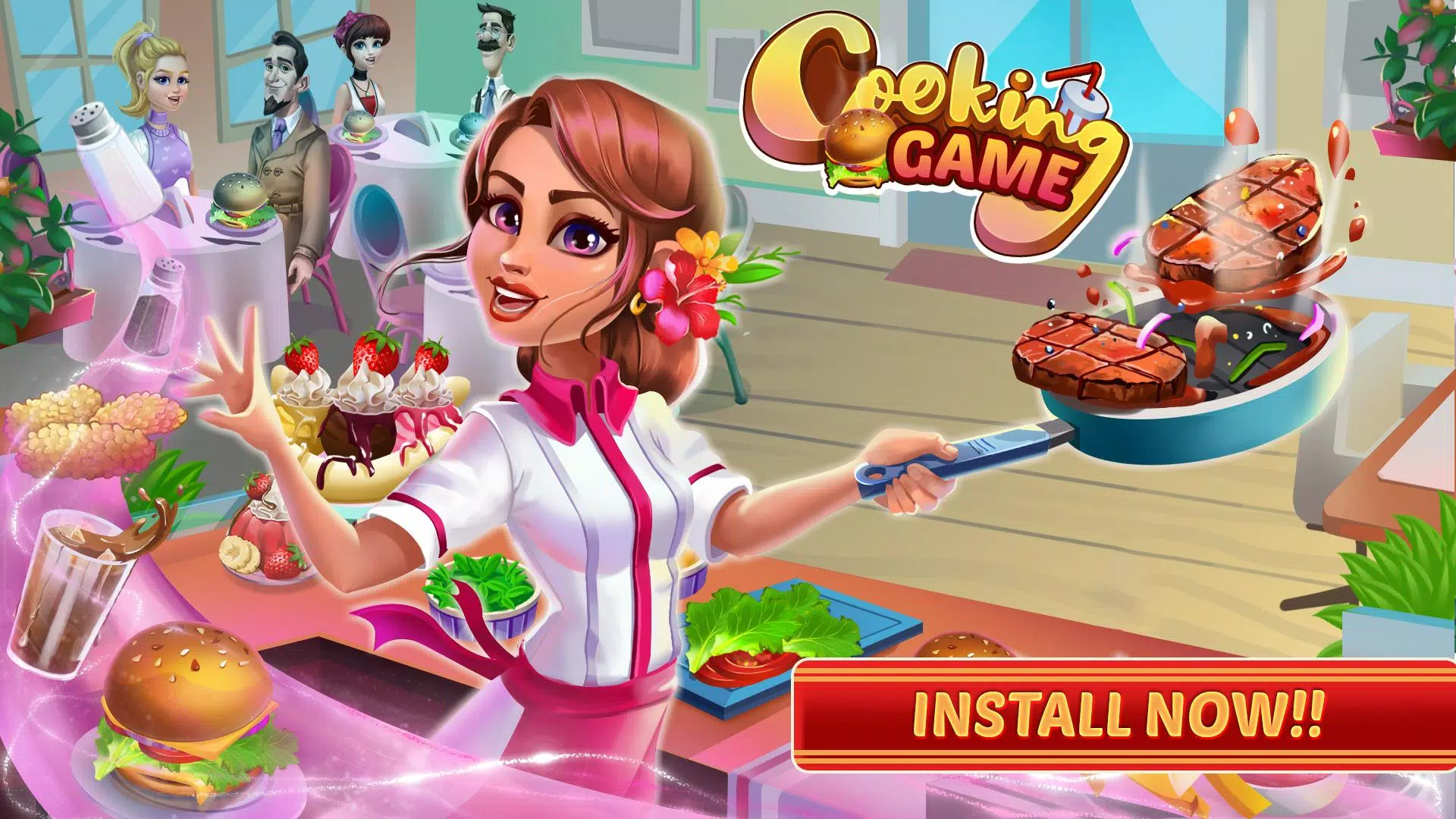 Ardiente realce Mensajero Descarga de APK de Juegos de cocina para chicas Restaurant Chef Joy para  Android
