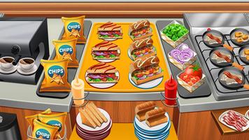 Fast food Craze Jeux de Cuisine Restaurant Affiche