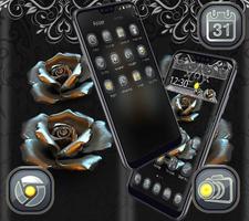 Cool black rose theme poster