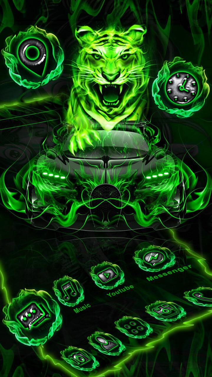 Fire Tiger Car Themes Live Wallpaper For Android Apk Download
