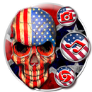 Usa Fire Skull Themes 3D Wallpapers APK