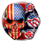 Usa Fire Skull Themes 3D Wallpapers icon