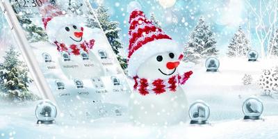 Cool snow man theme screenshot 3