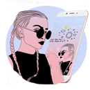 Cool Pink Attravtion Glasses Girl Theme-APK