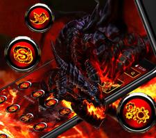 Cool fire dragon theme Poster