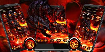 Cool fire dragon theme captura de pantalla 3