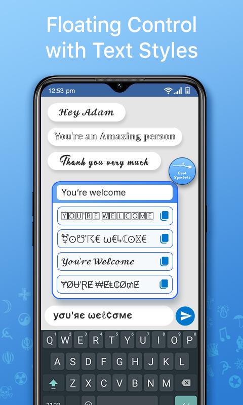 Android 用の クールなテキスト記号とキャラクター 顔文字絵文字 Apk をダウンロード