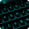 Simple Neon Blue Future Tech Keyboard Theme ikon