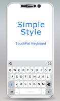 TouchPal IOS 11 Simple Style Theme الملصق