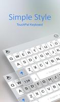 Tema de teclado gratuito Simple Style IOS 11 imagem de tela 1
