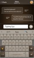 TouchPal Leather Theme تصوير الشاشة 1