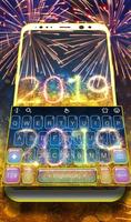 2019 Happy New Year Keyboard Theme постер