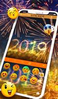 برنامه‌نما 2019 Happy New Year Keyboard Theme عکس از صفحه