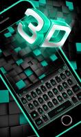 Тема для клавиатуры 3D Black Tech постер