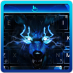 3D Lightning Wolf Keyboard Theme