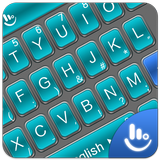 3D Blue Cool Tech Keyboard Theme icon