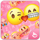 3D Cute Funny Emoji Love Keyboard Theme APK