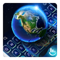 3D Galaxy Earth Keyboard Theme