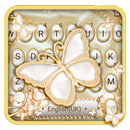 APK Opulent Golden Pearl Butterfly Keyboard