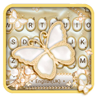 Opulent Golden Pearl Butterfly Keyboard icon