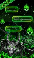 Live Neon Green Metal Dragon Keyboard скриншот 1